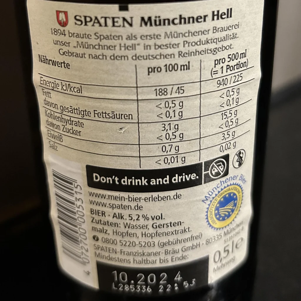 Etiqueta de la cerveza